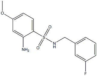 2-amino-N-[(3-fluorophenyl)methyl]-4-methoxybenzene-1-sulfonamide Struktur