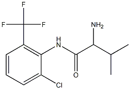 2-amino-N-[2-chloro-6-(trifluoromethyl)phenyl]-3-methylbutanamide Struktur