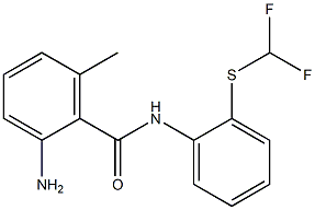 2-amino-N-{2-[(difluoromethyl)sulfanyl]phenyl}-6-methylbenzamide Struktur