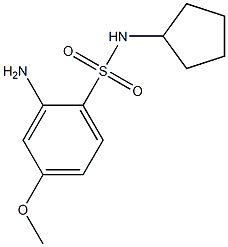 2-amino-N-cyclopentyl-4-methoxybenzene-1-sulfonamide Struktur