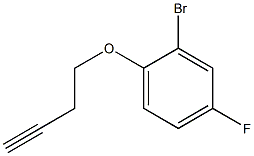 2-bromo-1-(but-3-ynyloxy)-4-fluorobenzene Struktur