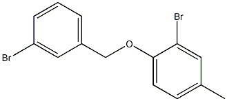 2-bromo-1-[(3-bromophenyl)methoxy]-4-methylbenzene Struktur