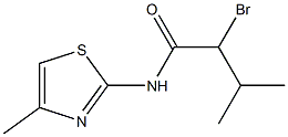 2-bromo-3-methyl-N-(4-methyl-1,3-thiazol-2-yl)butanamide Struktur