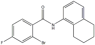 2-bromo-4-fluoro-N-(5,6,7,8-tetrahydronaphthalen-1-yl)benzamide Struktur