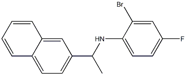 2-bromo-4-fluoro-N-[1-(naphthalen-2-yl)ethyl]aniline Struktur