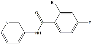 2-bromo-4-fluoro-N-pyridin-3-ylbenzamide Struktur