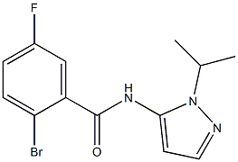 2-bromo-5-fluoro-N-(1-isopropyl-1H-pyrazol-5-yl)benzamide Struktur