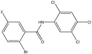 2-bromo-5-fluoro-N-(2,4,5-trichlorophenyl)benzamide Struktur