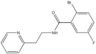 2-bromo-5-fluoro-N-(2-pyridin-2-ylethyl)benzamide Struktur