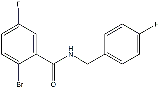 2-bromo-5-fluoro-N-(4-fluorobenzyl)benzamide Struktur