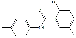 2-bromo-5-fluoro-N-(4-iodophenyl)benzamide Struktur