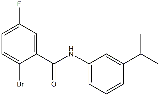 2-bromo-5-fluoro-N-[3-(propan-2-yl)phenyl]benzamide Struktur