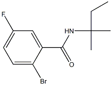 2-bromo-N-(1,1-dimethylpropyl)-5-fluorobenzamide Struktur