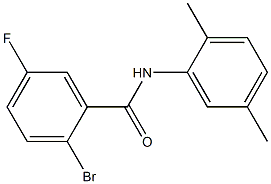 2-bromo-N-(2,5-dimethylphenyl)-5-fluorobenzamide Struktur