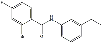 2-bromo-N-(3-ethylphenyl)-4-fluorobenzamide Struktur