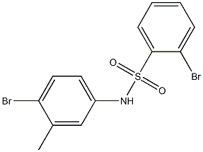 2-bromo-N-(4-bromo-3-methylphenyl)benzene-1-sulfonamide Struktur