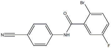 2-bromo-N-(4-cyanophenyl)-5-fluorobenzamide Struktur