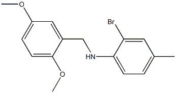 2-bromo-N-[(2,5-dimethoxyphenyl)methyl]-4-methylaniline Struktur