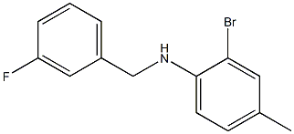 2-bromo-N-[(3-fluorophenyl)methyl]-4-methylaniline Struktur