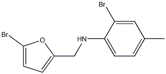 2-bromo-N-[(5-bromofuran-2-yl)methyl]-4-methylaniline Struktur