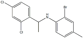 2-bromo-N-[1-(2,4-dichlorophenyl)ethyl]-4-methylaniline Struktur