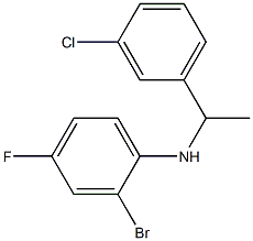 2-bromo-N-[1-(3-chlorophenyl)ethyl]-4-fluoroaniline Struktur