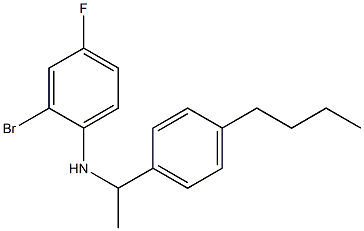 2-bromo-N-[1-(4-butylphenyl)ethyl]-4-fluoroaniline Struktur