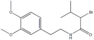 2-bromo-N-[2-(3,4-dimethoxyphenyl)ethyl]-3-methylbutanamide Struktur