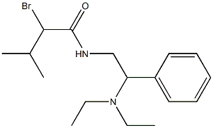 2-bromo-N-[2-(diethylamino)-2-phenylethyl]-3-methylbutanamide Struktur