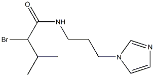 2-bromo-N-[3-(1H-imidazol-1-yl)propyl]-3-methylbutanamide Struktur