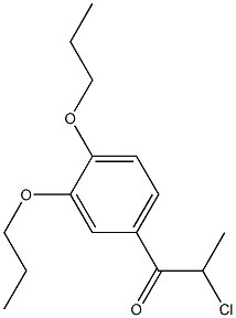 2-chloro-1-(3,4-dipropoxyphenyl)propan-1-one Struktur