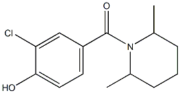 2-chloro-4-[(2,6-dimethylpiperidin-1-yl)carbonyl]phenol Struktur