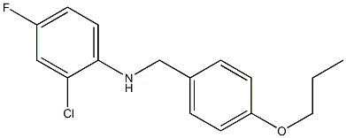 2-chloro-4-fluoro-N-[(4-propoxyphenyl)methyl]aniline Struktur