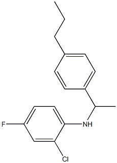 2-chloro-4-fluoro-N-[1-(4-propylphenyl)ethyl]aniline Struktur