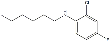 2-chloro-4-fluoro-N-hexylaniline Struktur