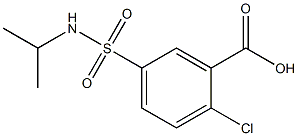 2-chloro-5-(propan-2-ylsulfamoyl)benzoic acid Struktur