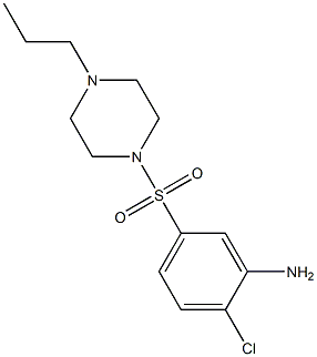 2-chloro-5-[(4-propylpiperazine-1-)sulfonyl]aniline Struktur