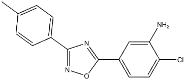 2-chloro-5-[3-(4-methylphenyl)-1,2,4-oxadiazol-5-yl]aniline Struktur