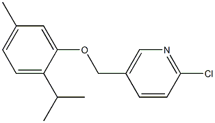 2-chloro-5-[5-methyl-2-(propan-2-yl)phenoxymethyl]pyridine Struktur