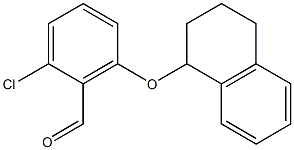 2-chloro-6-(1,2,3,4-tetrahydronaphthalen-1-yloxy)benzaldehyde Struktur