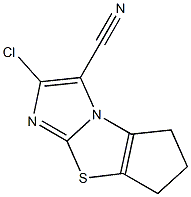 2-chloro-6,7-dihydro-5H-cyclopenta[d]imidazo[2,1-b][1,3]thiazole-3-carbonitrile Struktur