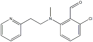 2-chloro-6-{methyl[2-(pyridin-2-yl)ethyl]amino}benzaldehyde Struktur