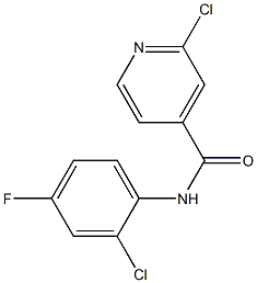 2-chloro-N-(2-chloro-4-fluorophenyl)pyridine-4-carboxamide Struktur