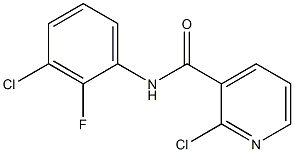 2-chloro-N-(3-chloro-2-fluorophenyl)pyridine-3-carboxamide Struktur