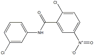 2-chloro-N-(3-chlorophenyl)-5-nitrobenzamide Struktur