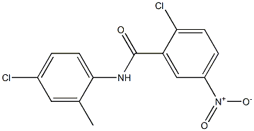 2-chloro-N-(4-chloro-2-methylphenyl)-5-nitrobenzamide Struktur