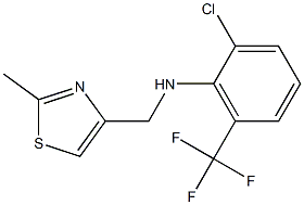 2-chloro-N-[(2-methyl-1,3-thiazol-4-yl)methyl]-6-(trifluoromethyl)aniline Struktur