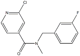 2-chloro-N-[(3-fluorophenyl)methyl]-N-methylpyridine-4-carboxamide Struktur