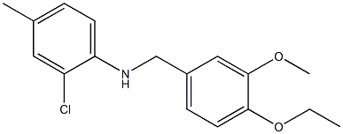 2-chloro-N-[(4-ethoxy-3-methoxyphenyl)methyl]-4-methylaniline Struktur