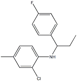 2-chloro-N-[1-(4-fluorophenyl)propyl]-4-methylaniline Struktur